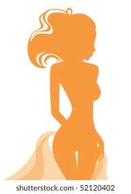 Elegant girl, vector