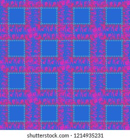 Elegant glamorous magic abstract background multicolor geometric seamless pattern grid.