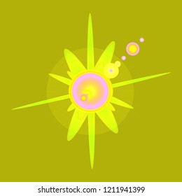 Elegant glamorous magical abstract object glow splash motion.