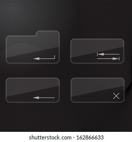 elegant glass buttons