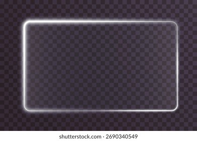 An Elegant Glass Rectangle Frame Displayed Against a Dark Background
