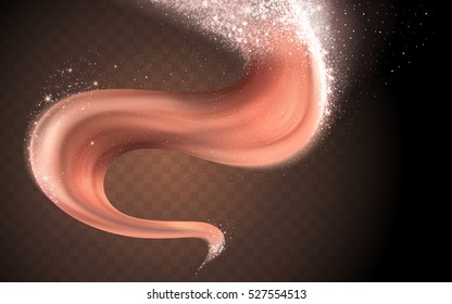 Elegant glitter particles elements, streamline texture for design, 3D illustration