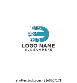elegant global technology logo vector