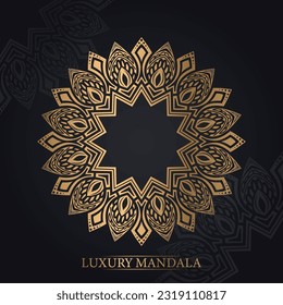 Elegant Gloden Mandala Vector Art Background