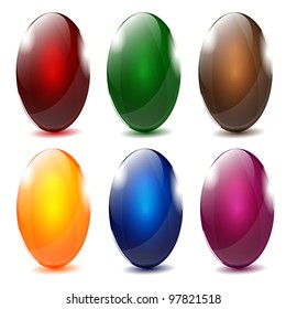 Elegant glossy Easter eggs