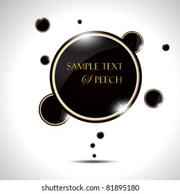 Elegant Glossy Speech Bubble
