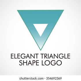 Elegant of glossy triangle abstract vector and logo design or template luxury arrow business icon of company identity symbol concept