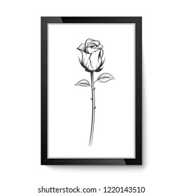 Elegant Glossy Wooden Picture Frame