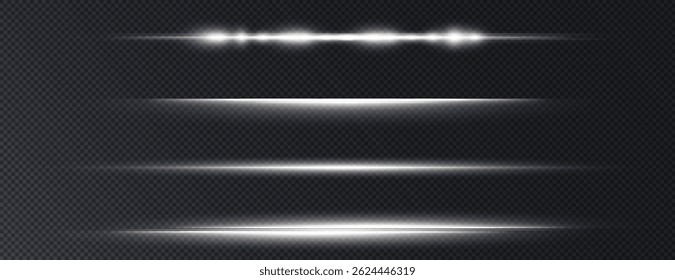 Elegant, glowing abstract background with sparkles, streaks, and lens flares. A futuristic design with bright lines, energy rays, and a bokeh gradient on transparent backdrop