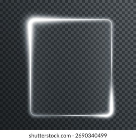 Um quadro elegante e brilhante definido em um plano de fundo transparente