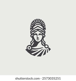 Elegant Goddess Athena Logo for sale.