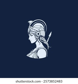 Elegant Goddess Athena Logo for sale.