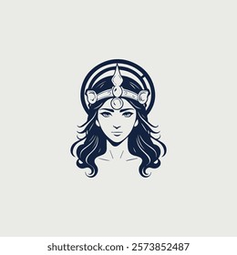 Elegant Goddess Athena Logo for sale.