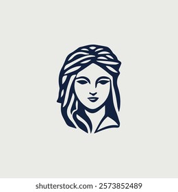 Elegant Goddess Athena Logo for sale.