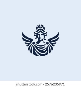 Elegant Goddess Athena Logo for sale.