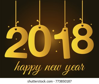 Elegant Gold 2018, happy new year
