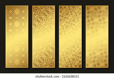 elegant gold abstract pattern vertical card