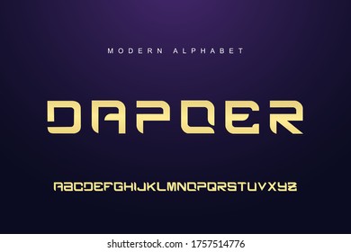 Elegant gold alphabet font set. Typography modern style display font. Premium Vector