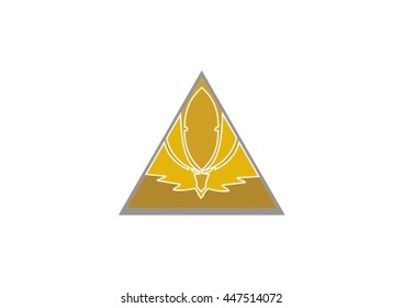 Elegant of gold arrow abstract vector and logo design 