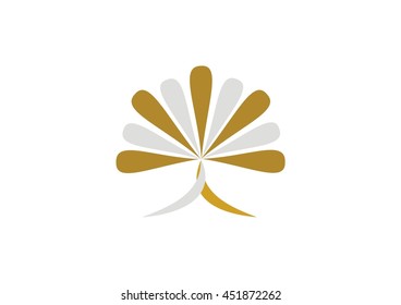 Elegant of gold arrow abstract vector and logo design 