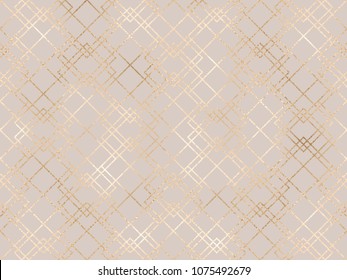Elegant gold art deco seamless pattern with geometric shapes.