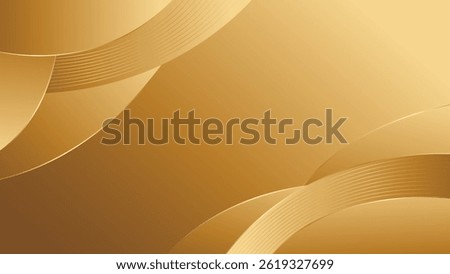 Elegant Gold Background with Abstract Smooth Curves in Luxury Style. Suitable for templates, banners, cards, covers, awards, sales, events, websites, pages and more