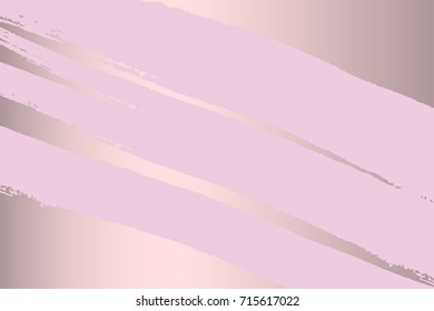 Elegant Gold Background with artistic brush texture in pastel pink. Great for advertising, social media, web, blog, flyer, poster, placard, brochure, invitation, cover