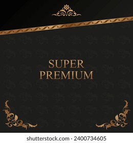 
Elegant gold background with batik pattern suitable for promotional designs or luxury and limited quality products with super premium text
