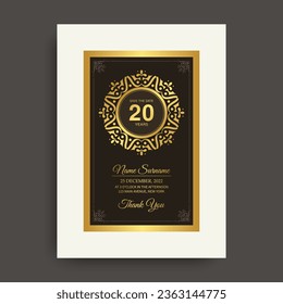 elegant gold birthday invitation template