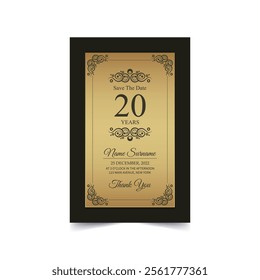 elegant gold birthday invitation template