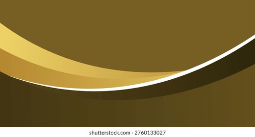 Elegant Gold And Brown Abstract Wave Background With Smooth Curved Lines For Luxury Design