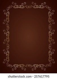 Elegant gold and brown / maroon color blank / empty background . perfect as stylish wedding invitations and other party invitation cards or announcements