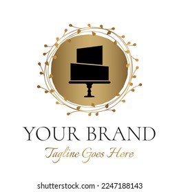 Elegant Gold Cake Logo Design