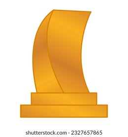 Elegant gold color championship trophy