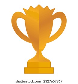 Elegant gold color championship trophy