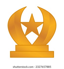 Elegant gold color championship trophy