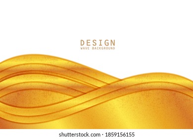 
elegant gold colored wave background with glitter effect for banner, presentation, flyer, brochure and website