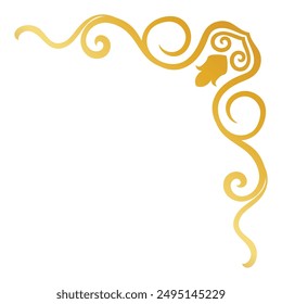 Elegant gold corners, vintage style, beautiful, intricate scrolling wood.