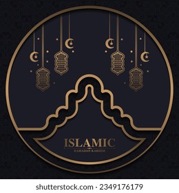 Elegant gold decoration islamic background