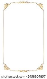 Elegant Gold Decorative Frame Border