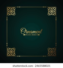 Elegant gold decorative frame design background