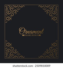 Elegant gold decorative frame design background