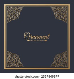 Elegant gold decorative frame design background