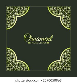 Elegant gold decorative frame design background