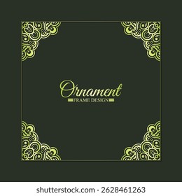 Elegant gold decorative frame design background