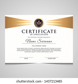 elegant gold diploma certificate template. Use for print, certificate, diploma, graduation