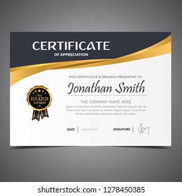 Elegant Gold Diploma Template
