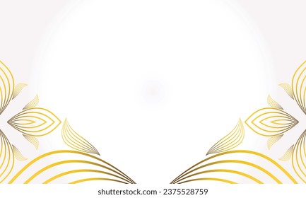 elegant gold floral background with floral and leaf ornament design