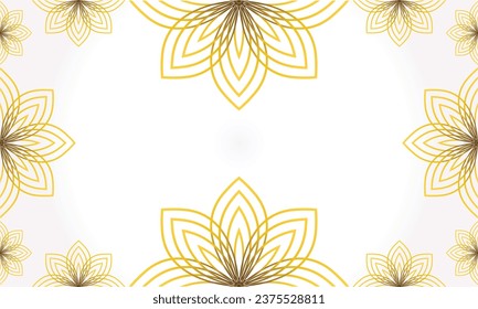 elegant gold floral background with floral and leaf ornament design