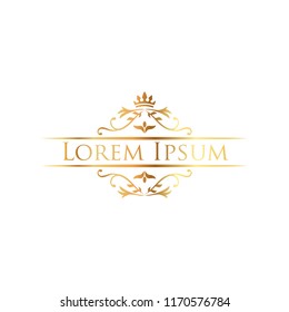 elegant gold floral monogram design templates. Wedding monogram. Elegant ornament. Business sign, monogram identity for restaurant, boutique, cafe, hotel